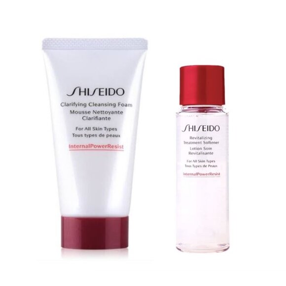 Shiseido Cleansing Foam 50ml Softener 30ml in Makeup Bag New - Picture 2 of 3